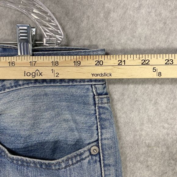 Levi's Strauss 514 Jeans Mens Size 38 X32 (40x31) Distressed Grunge Straight Fit - Picture 7 of 16